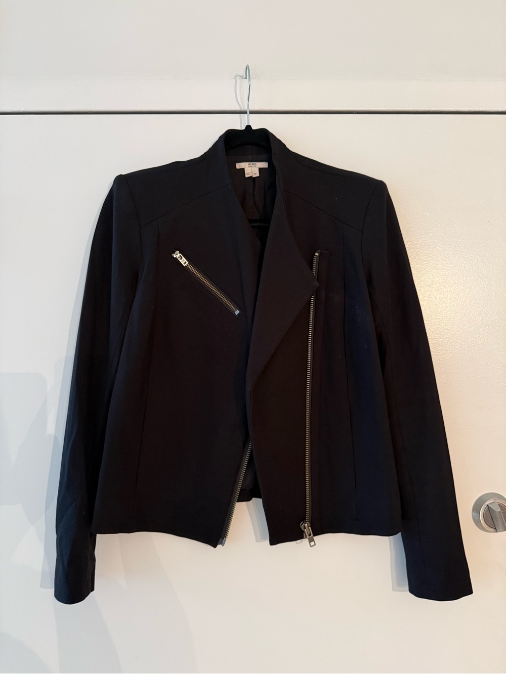 Helmut Lang Black Asymmetrical Zip Women's Jacket